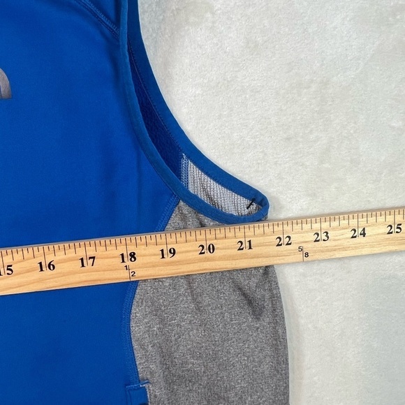 The North Face Large FlashDry Lightweight Blue Gray Full Zip Vest Stretch Cotton - Picture 11 of 12